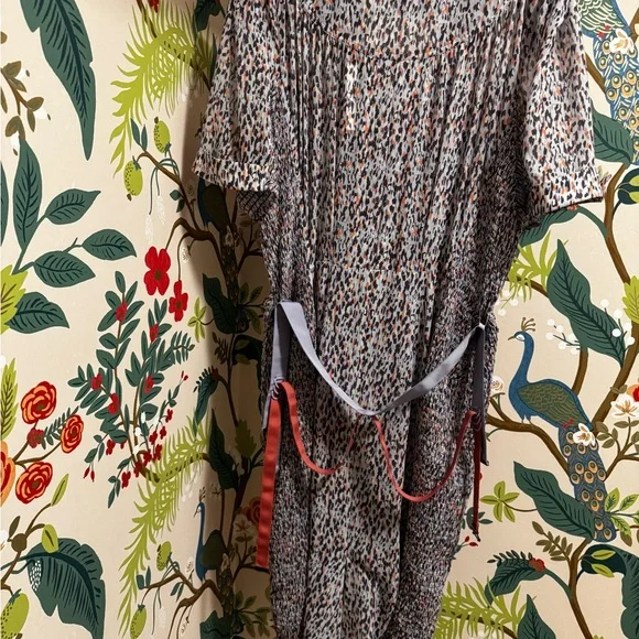 Byron Lars Tropical Reef Belted Sheath Shirt Dress - Picture 8 of 12